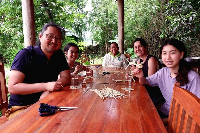 Day-time Bamboo weaving & Cooking Classes join-in - A meal with views from the pavilion terrace