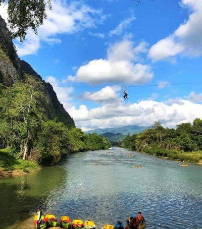 Vang Vieng Tour with Cave Kayak & Zipline