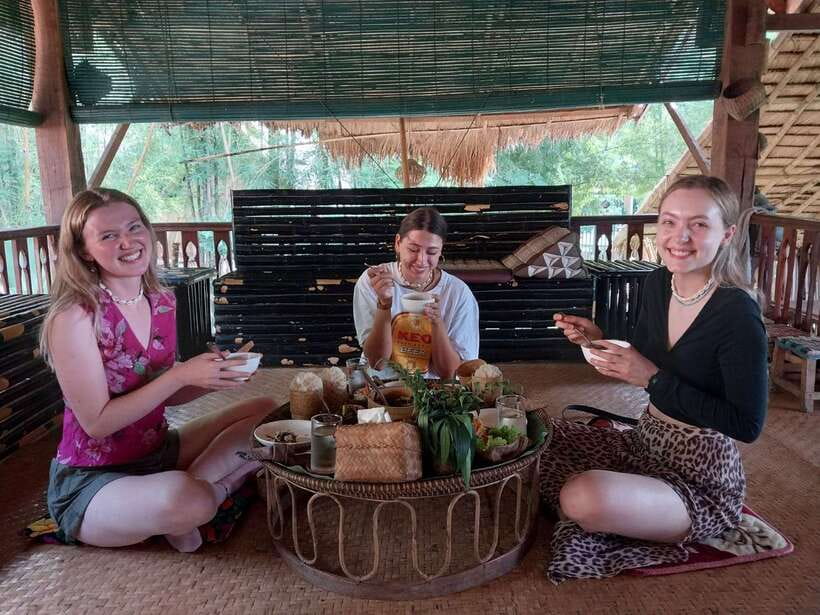 Luang Prabang: Bamboo Experience & Kuang Si Falls Tour - Cooking with bamboo shoots at lunchtime