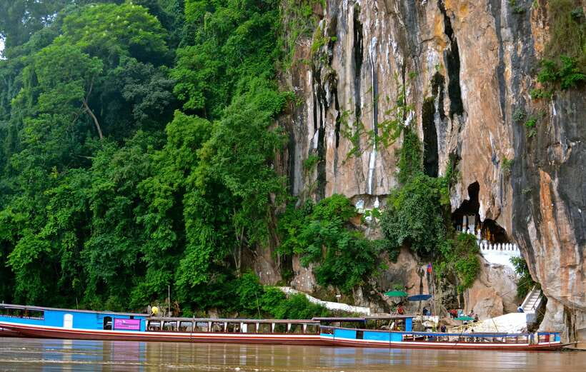Luang Prabang: Pak Ou Caves & Kuang Si Falls Day Trip - Lunch beside the Mekong