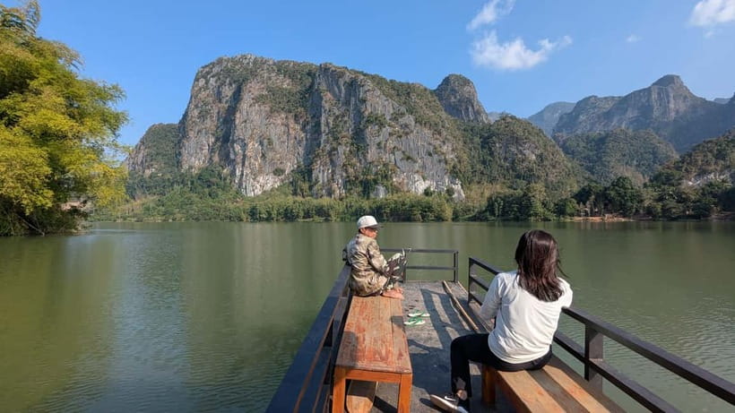 Luang Prabang to Nong Khiaw: River Cruise, Hike & Waterfall - Lao lunch in a box on the river