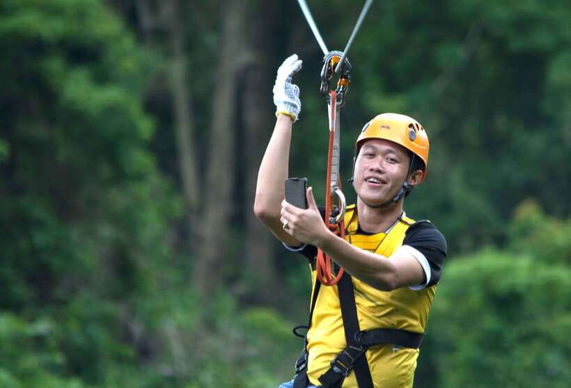 Vang Vieng: Half-Day Zip Lining with Cave Exploration Option - Zip lines above Vang Vieng’s forest