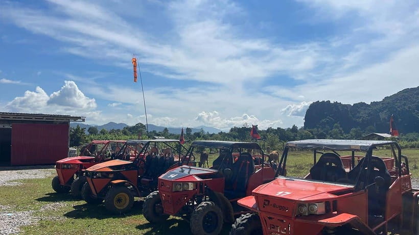 Vang Vieng: Hot Air Balloon and Go Kart Ride - Thirty minutes floating over Vang Vieng