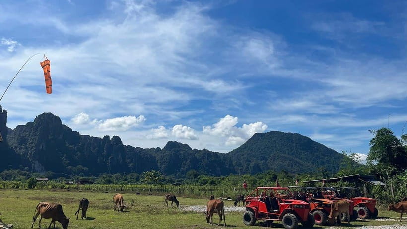 Vang Vieng: Hot Air Balloon and Go Kart Ride - The tuk-tuk ride sets the tone