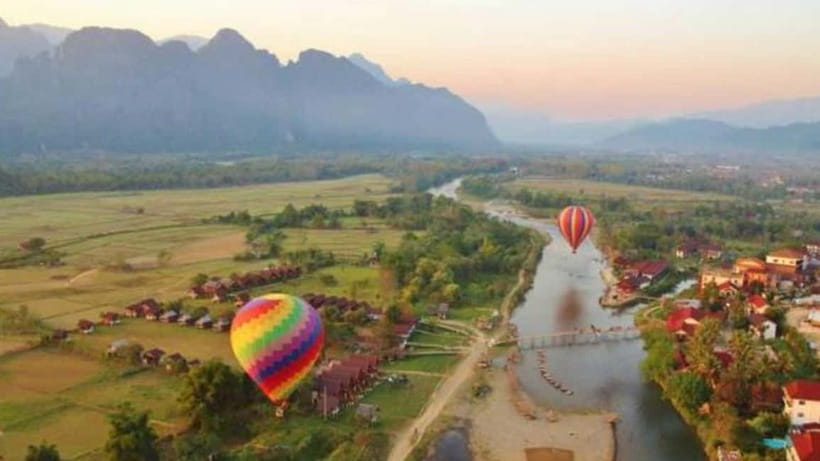 Vang Vieng: Hot Air Balloon Ride with City Hotel Pickup - The early pickup and ride to the launch site