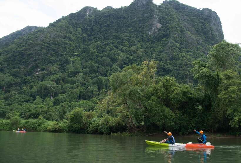 Vang Vieng: Kayaking & Cave Tubing with Zip Line/Blue Lagoon - Tham Nang Far, the Angel Cave