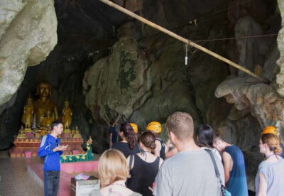 Tham Nangfar and Tham Nam Day Tour with Kayaking