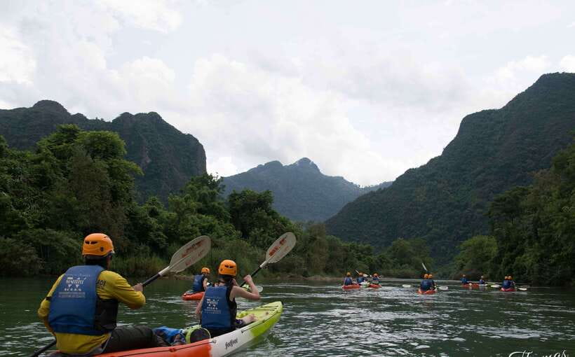 Vang Vieng: Tham Nangfar and Tham Nam Day Tour with Kayaking - A realistic five-hour schedule
